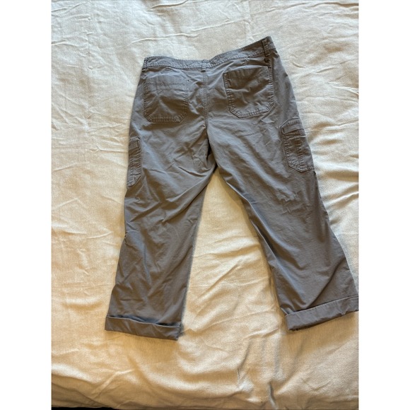 Eddie Bauer Women's Pants 12 Gray Capri Cargo Gorpcore Hiking Grunge Mid-rise - Picture 12 of 16